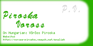 piroska voross business card