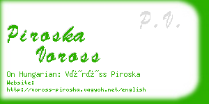 piroska voross business card